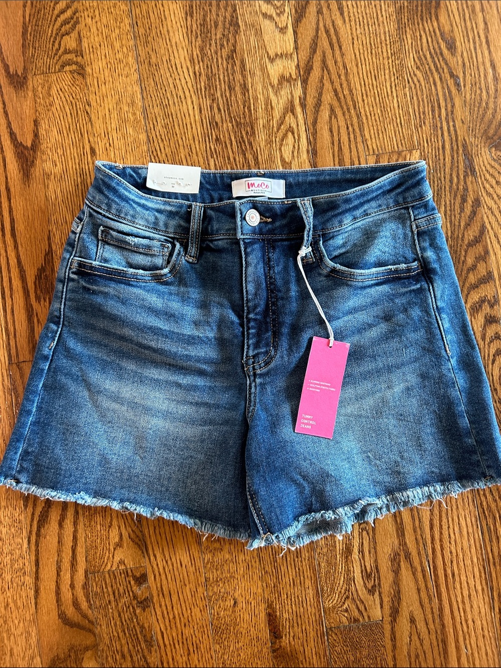 Moco boutique Distressed Blue Denim Cutoff Shorts med